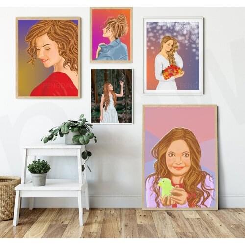 Canvas HD Prints Woman Poster Wall Art Home Decoration Painting Nordic Style Modular Pictures Artwork Living Room No Framework