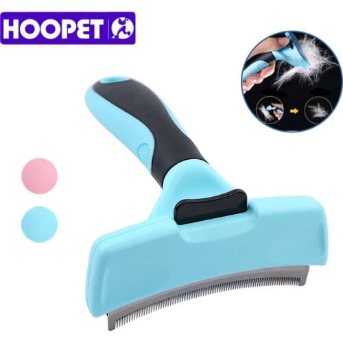 HOOPET Hair Removal Comb for Dogs Cat Detangler Fur Trimming Brush Grooming Tool For Matted Long Hair Curly Pet
