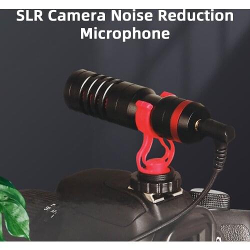 Microphone Cardioid Shotgun for iPhone Android Smartphone Canon Nikon Sony DSLR Camera Consumer Camcorder PC Noise Reduction Mic