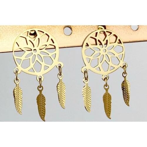 Classic Korean Earring stainless steel New Jewelry Stainless Steel New Goddess Luxury Golden Color Luxe