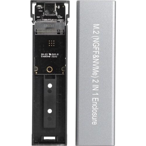 USB Type C M.2 SSD External Box NVME PCIE NGFF SATA M/B Key Hard Drive Enclosure Disk Case Box External Hard Disk for PC