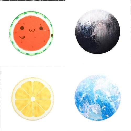 Fruit Planets Mouse Pads Cute Non-slip Circular Gaming Games Pvc Laptop Office Supplies Environmental Protection EVA Soft