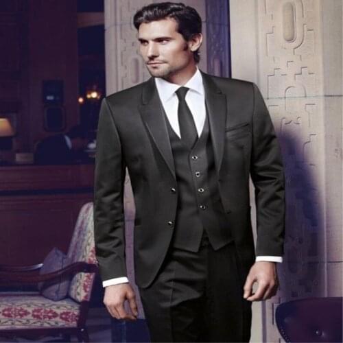 Custom summer ultra-thin silky and comfortable for men (trousers + pants + vest) 3 business formal mens suit groom groomsmen