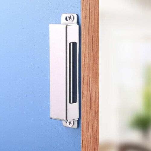 Large Magnetic Door Catch, Stainless Steel Cabinet Magnet Closet Catches for Cupboard Furniture Door Close 40KG Suction Silver