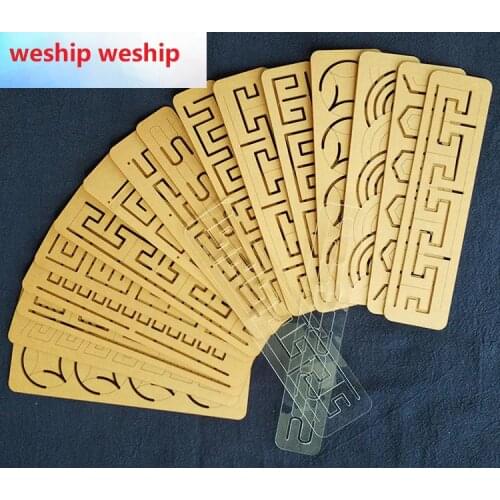 Embroidery kit patchwork Hand account sewing Drawing tools Quilting ruler Acrylic Sashiko lace design mould Template