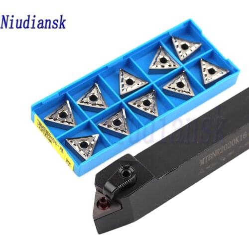 10pcs TNMG1604 Carbide Insert CNC Lathe Tools 1pc MTBNR1616H16 External Turning Tool Holder MTBNR2020K16 MTBNR2525M16 MTBNL Suit