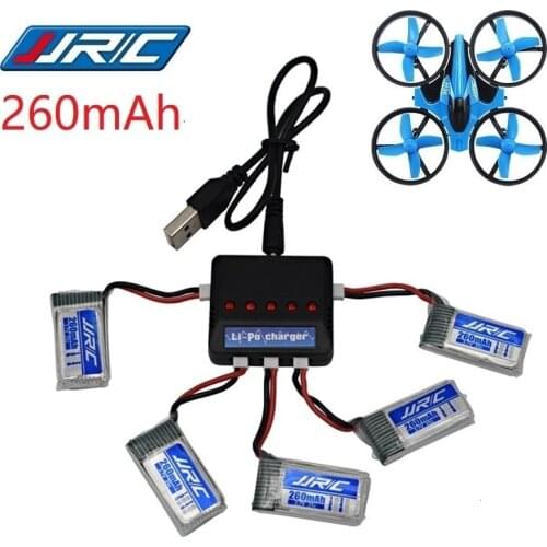 Original JJRC H36 battery 3.7V 260mAh For E010 E011 E012 E013 Drone for Furibee F36 RC Quadcopter Parts Lipo Battery and Charger