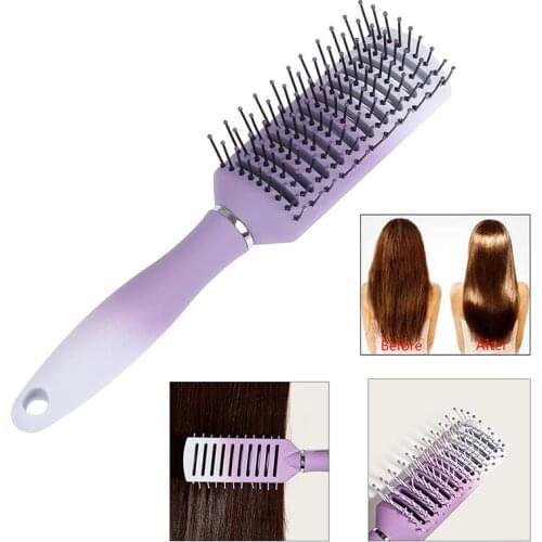 Portable 1pc Curved Anti-Static Hair Massage Comb Hair Styling Brush for Home Salon Anti-static Hairdressing Combs