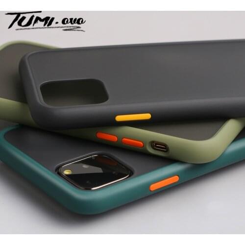 Simple Phone Case For iPhone 11 Pro X XR XS Max 6 6s 7 8 Plus Luxury Contrast Color Frame Matte Hard PC Protective For iPhone X