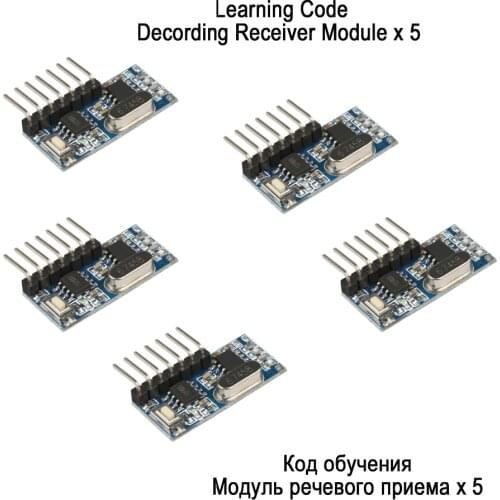 QIACHIP RF Receiver Learning Code Decoder Module 433 mhz Wireless 4 Channel output Diy kit For Remote Control 1527 encoding