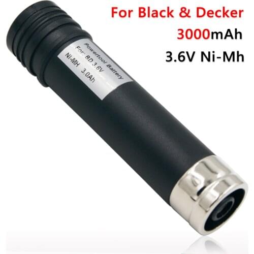Replacement Batteries 3.6V 3000mAh Ni-MH for Black Decker VP143 VP110 VP105 VP100 Versapak Screwdriver Rechargeable Battery