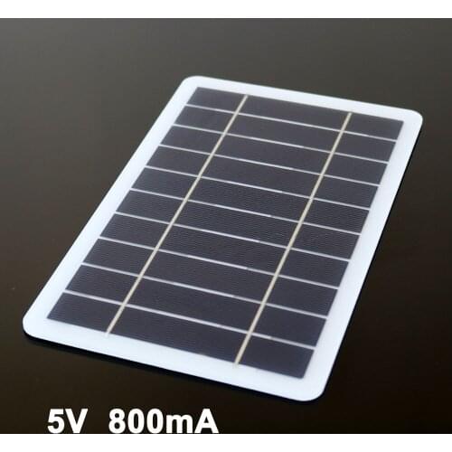 Solar Panel 5 V 4 W 800mA Output microUSB Outdoor Battery Charger USB Female Port 5V 4W Charge Regulators Solar Panel 3.7V 18650