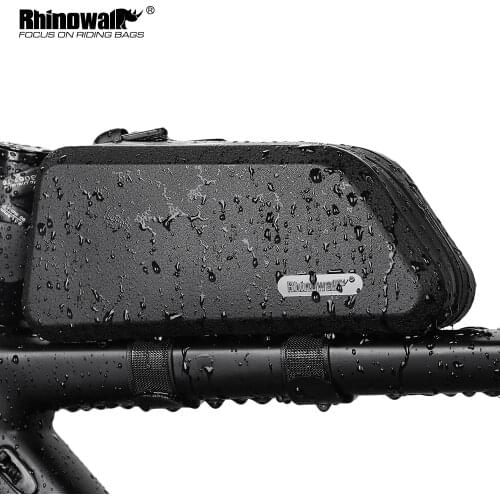 Rhinowalk Waterproof Top Tube 1.5L Bicycle Bag Hard Shell Bike Bag Stable Cycling Frame Bag Bike Accessories for Road bike