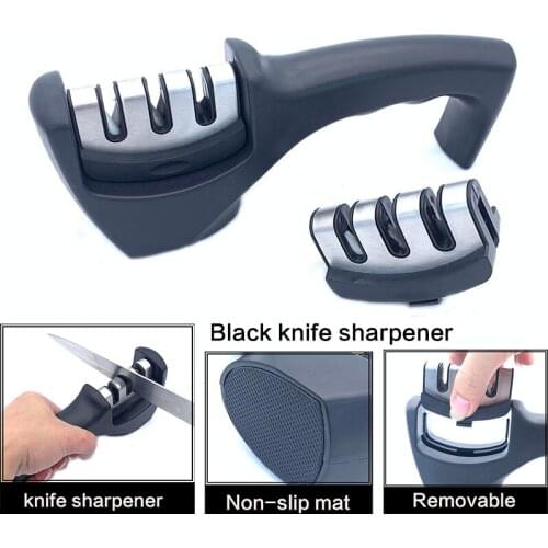 Knife sharpener whetstone ceramic rod diamond tungsten steel kitchen special knife sharpening tool accessories with non-slipbase