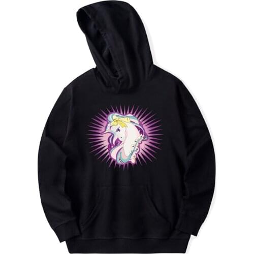 Unicorn Hoodies Fashion printing white long sleeve o-neck hoodies sweatshirt women autumn tops Unicorn