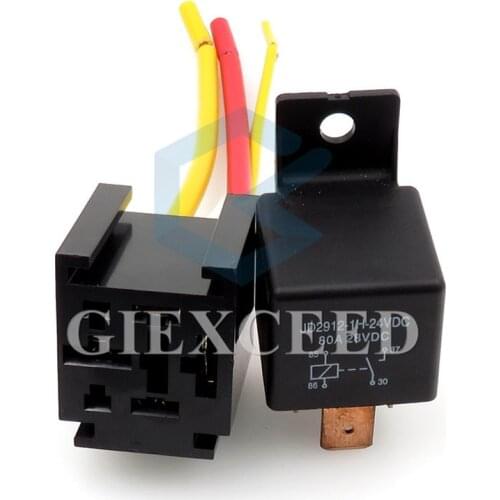 Waterproof Automotive Relay DC 12V-60V 80A 4Pin Car Relay With Relay Socket
