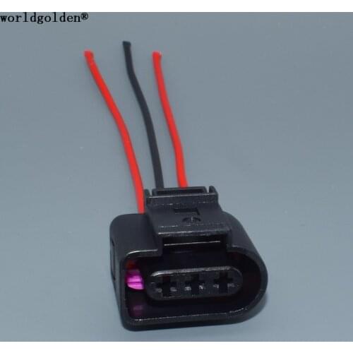 Worldgolden 3 pin for VW auto waterproof connector 1J0973723 car 3.5 series sensor connectors plug 1J0 973 723