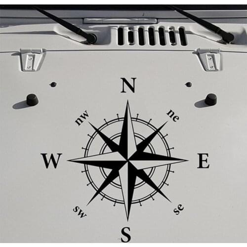 1pcs 20" 3D High Quality Car Sticker FOR Jeep F150 Hood Compass Decal Wrangler Rubicon JK CJ TJ YJ Truck