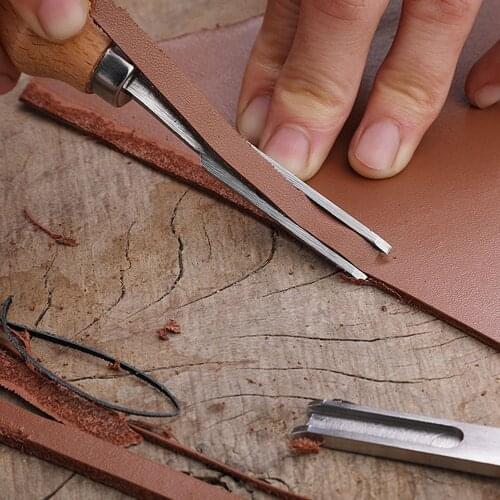 1 Piece Leather Tools Cowhide Edger Handmade DIY Leather Carving Leather Goods Wide Mouth Side Shovel Trimming Tool