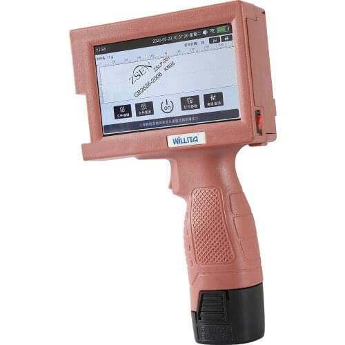 2Portable Inkjet Printer QR Bar Batch Code Date Number Logo Expiry Label 25.4MM Mobile Hand Jet Handheld Thermal Inkjet Printer