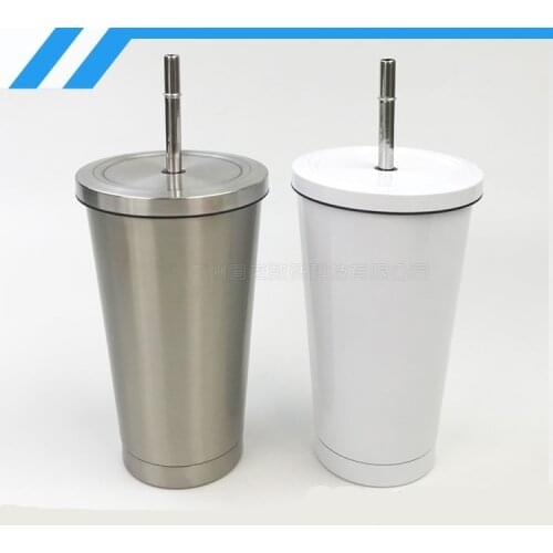 2pcs/lot Blank Sublimation 550ml Latte Bottle Mug Cup Transfer by Sublimation INK DIY Transfer Heat Press Ptinting Machine