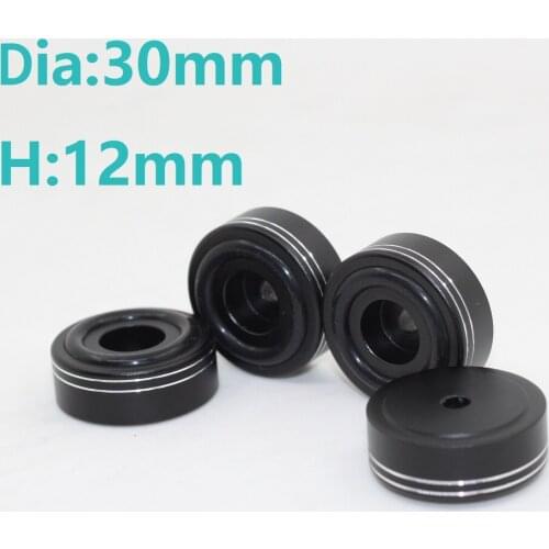 4PCS Diameter 30 High 12 Audio Power Amplifier Tripod Shock Absorbing Foot Pad Speaker Shock Absorbing Foot Nail Computer Foot