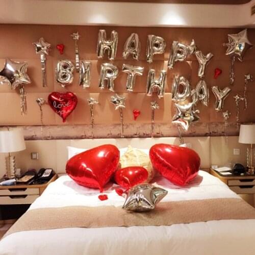 50pcs 10 inch Hot Sell star Shape Helium Balloon Wedding Large aluminum Foil Balloons Inflatable gift Party Decoration Ball 7z