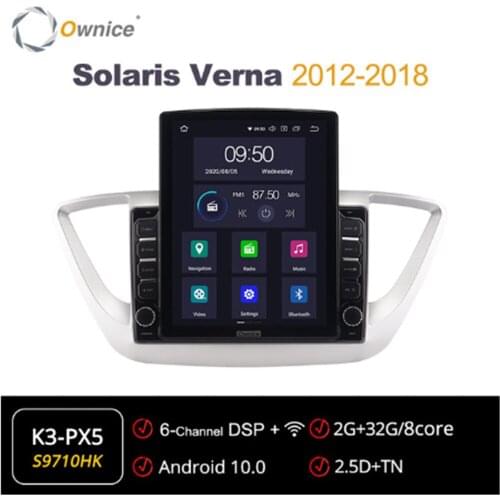 Ownice Android 10.0 forHyundai solaris verna 2012 -2018 Car Radio Auto Multimedia Video Audio GPS Player head Unit 360 Panorama