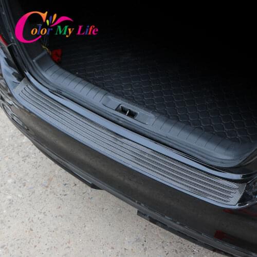 Carbon Fiber Car Rear Guard Bumper Protector Trim Cover Sticker for Chevrolet Cruze Trax Captiva Aveo Malibu Accessories