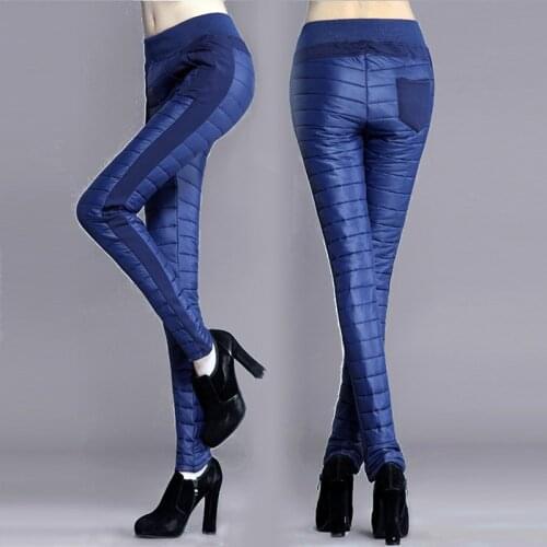 Skiing Climbing pants women Winter double-sided down cotton trousers thicker high-waist windproof warm winter trousers