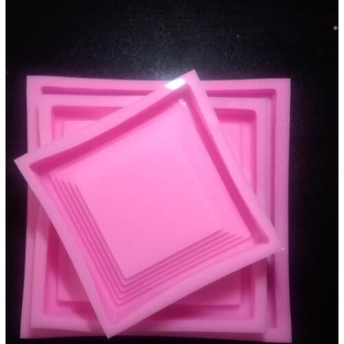 Cement Cup Coaster Pot Tray Molds DIY Flowerpot Holder Silicone Mold Handmade Epoxy Resin Mold