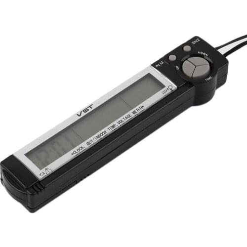 Digital Car LCD Temperature Voltage Monitor Thermometer Calendar Alarm Clock