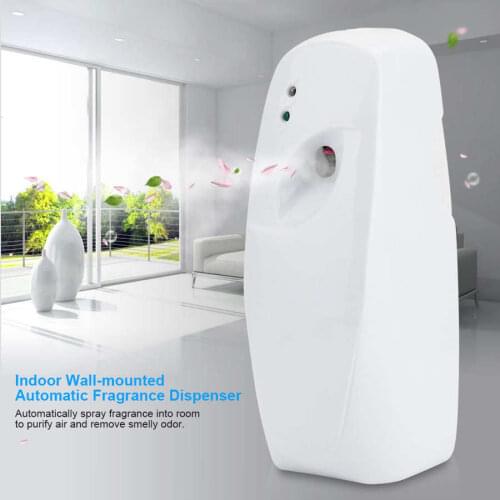 Home Indoor Wall-mounted Automatic Adjustable Air Freshener Fragrance Aerosol Spray Dispenser ABS