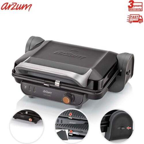 Arzum Eco Panini Grıd And Toast Machıne Electric Sandwich Maker Breakfast Machine Household Grill Toaster Press Palette Appliance