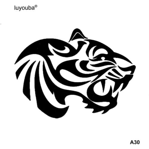 Tiger Head Waterproof Temporary Tattoo Sticker Fake Tattoo Body Art The Flash Tatuagem Tatoos Temporarles