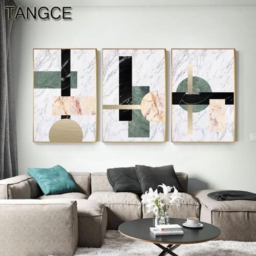 Creative Marble Pattern Canvas Art Painting Luxury Wall Pictures for Living Room Entrance Unique Decor Modern Poster and Print