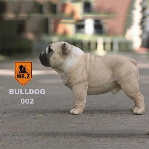 Mr.Z 1/4 Scale Simulation Animal dog Bulldog Model Toy Gift Model For Action Figure Scene Car Decoration Accessories