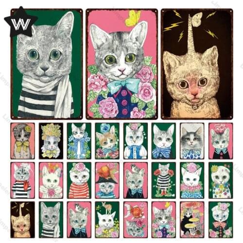 Cartoon Tin Sign Cute Metal Plate Sticker Cartoon Tin Sign Poultry Shabby Chic Metal Tin Sign Metal Sign for Man Cave Decoration