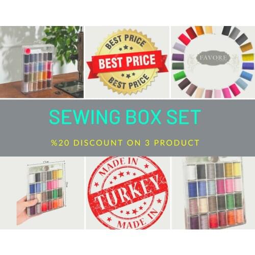 Sewing Box Set 24 Pcs DIY Multifunctional Combination Portable Hand Season Embroidery Tools Home Accessories Professional Box