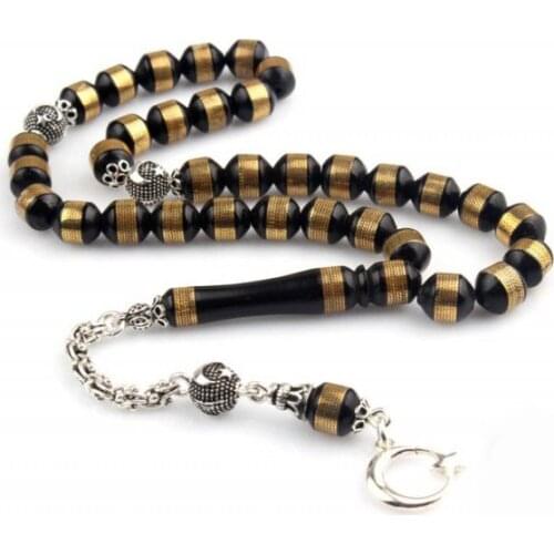 Natural Kuka Seed 925 Silver Tassel 33 Beads For Prayer Tasbih Muslim Rosary Men Women Meditation Jewelry From Turkey