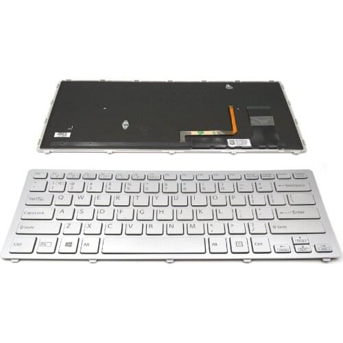 New Laptop Keyboard for Sony VAIO SVF14N16CXS SVF14N18ST SVF14N190X SVF14N1A4E SVF14N1A4R SVF14N1B4E Silver With Backlit