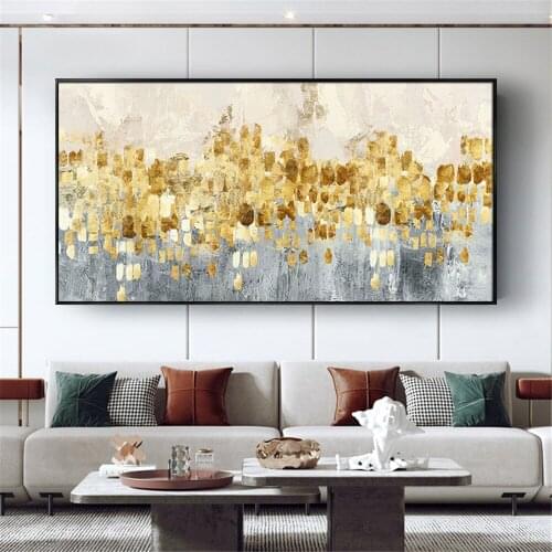 New Arrivals Hand-painted High Quality Contemporary Abstract Oil Painting on Canvas Large Canvas Painting Abstract Gold Painting