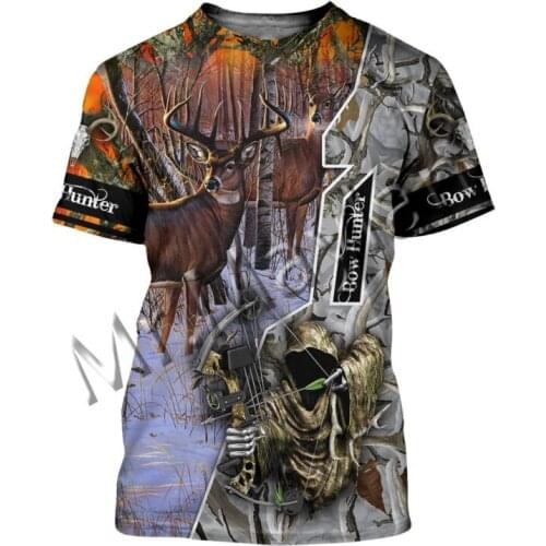 Bow Hunter Deer Animal Fashion Colorful Men/Women O-Neck T-shirt 3D Print Leisure Hip Hop / Tanks / Harajuku Oversized Tops S-82