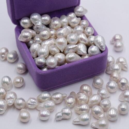 Wholesale 10-14mm Big Size Real Natural Freshwater Loose Pearls Baroque Shape No Hole, 10pcs/lot