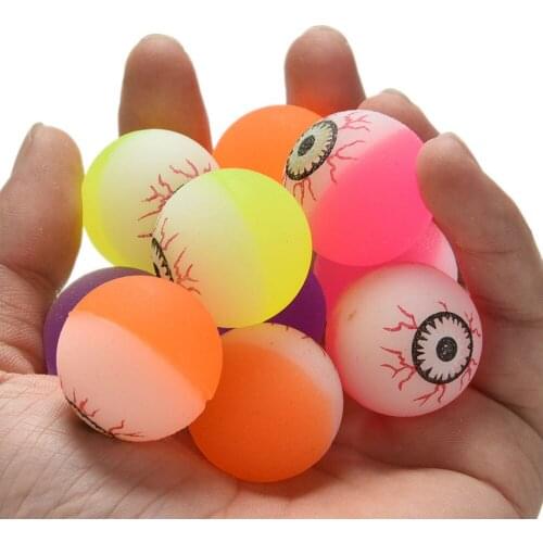 32mm Funny toy balls mixed Bouncy Ball Solid floating bouncing child elastic rubber ball of pinball Eyeball Bounce Balls toys