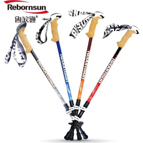 Climbing Stick outer lock carbon ultra light telescopic walking stick carbon fiber folding stick outdoor hiking equipment