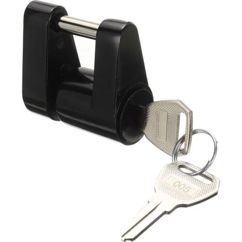 Anti-theft 1/4" Trailer Hitch Coupler Lock Anti-theft Locking Hauling Security Towing Tow Bar Accessories with 2 Keys