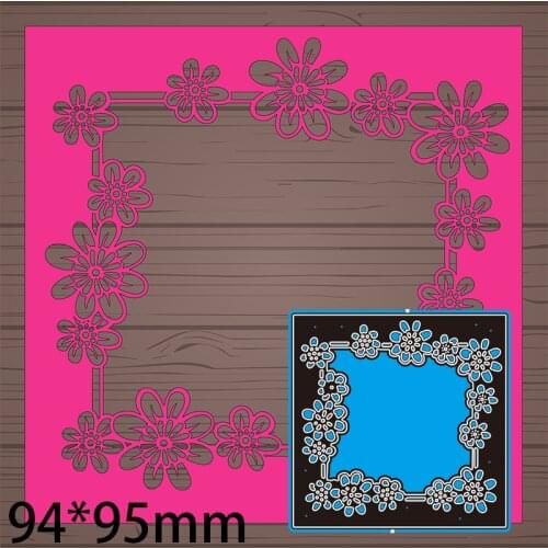 Cutting Metal Dies Hollow Flower laser Grid New Stencils DIY Scrap booking Paper Cards Craft Making Craft Decoration 94*95 mm