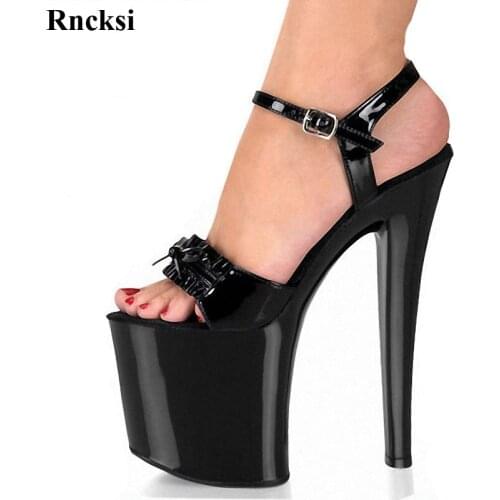 Rncksi Women New Party Shoes Sexy platform 20cm ultra high heels Fashion sandals Night clubbing Girls Pole Dance Sandals Shoes