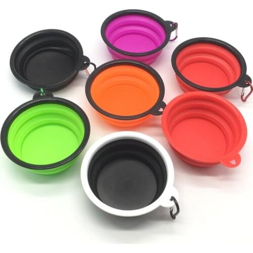 Dog Silicone Bowl Foldable Portable Travel Bowls Food Container For Small Medium Dogs Cat Feeding Bowl Pet Eating Feeder Dishes